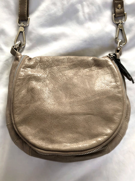 Sundance Gray Leather Cross Body Bag