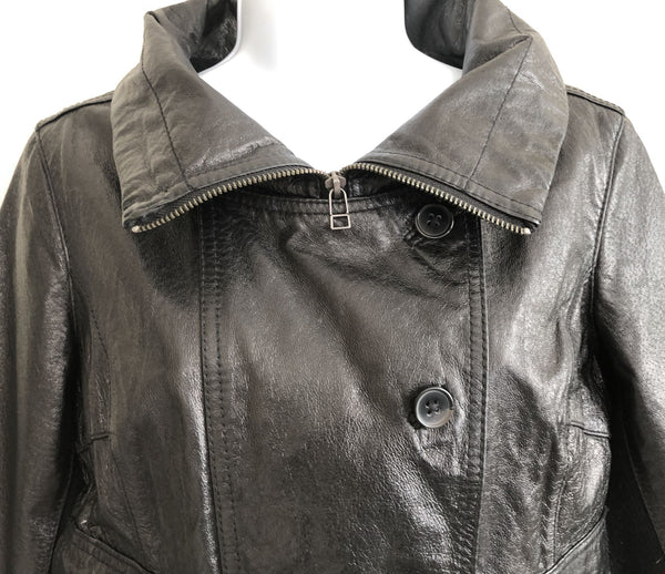 Rezrekshn by Esther Chen MEDIUM Black Leather Jacket