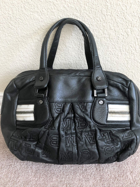L.A.M.B. Black Leather Hand Bag - CLEARANCE