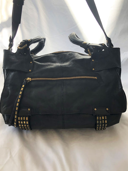 kooba Hailey Black Leather Shoulder Bag