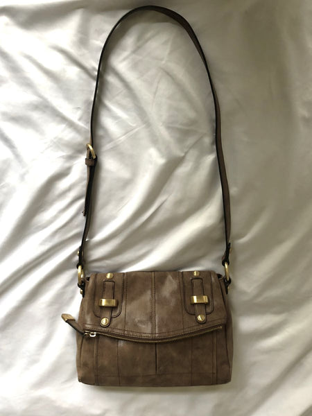 B Makowsky Brown Leather Cross Body