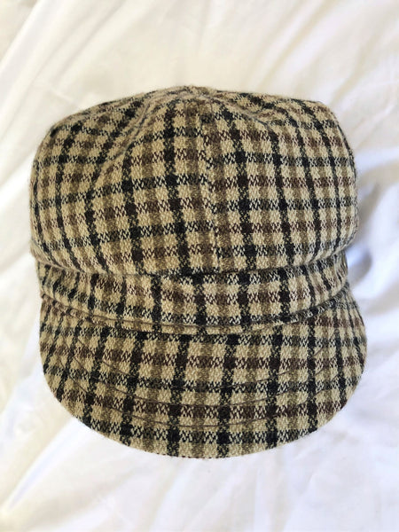 Goorin XS Tan Tweed Checked Cap - CLEARANCE