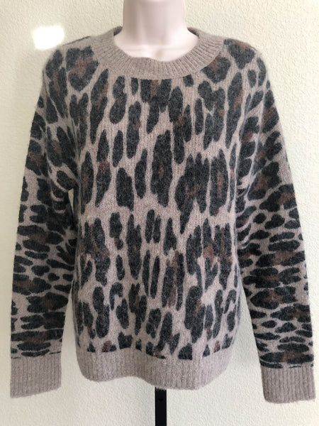 Rails SMALL Lana Wool Alpaca Leopard Sweater