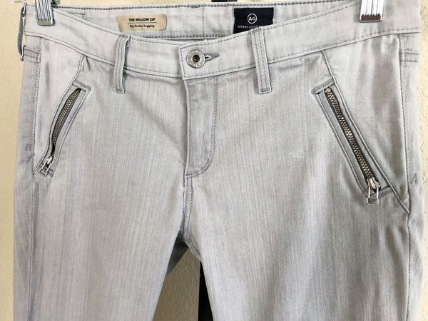 AG Size 6 Gray Moto Jeans - CLEARANCE