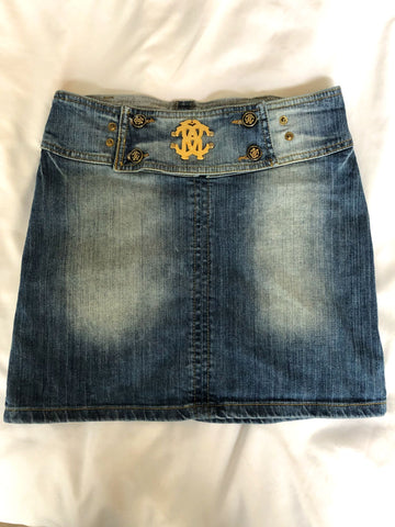 Roberto Cavalli Authentic Size XS Denim Mini Skirt