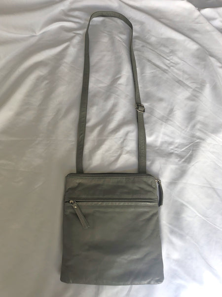 Latico Gray Leather Cross Body