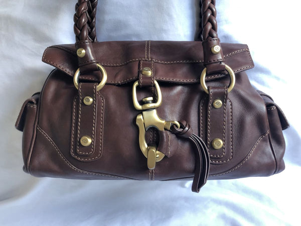 Francesco Biasia Brown Leather Shoulder Bag