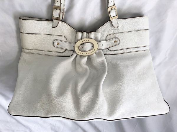 Anya Hindmarch White Leather Luxury Tote