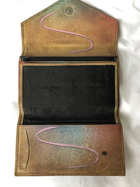 Anuschka Hand Painted Leather Wallet