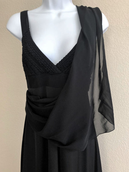 Armani Collezioni Authentic Size 4 Black Silk Gown - RETAILED AT $1,695