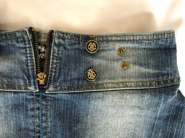 Roberto Cavalli Authentic Size XS Denim Mini Skirt