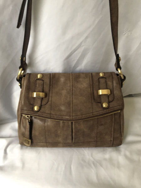 B Makowsky Brown Leather Cross Body