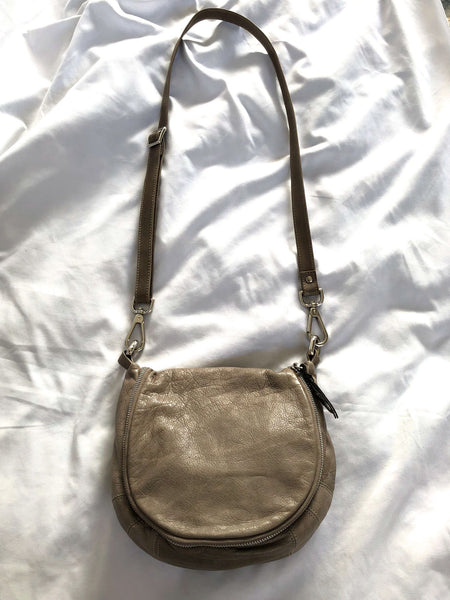Sundance Gray Leather Cross Body Bag