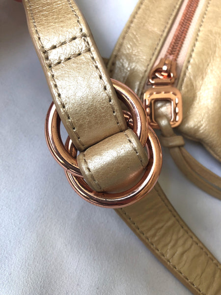 Hobo International Gold Leather Cross Body