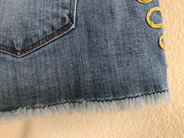 Hudson Denim Size 6 Hendrix Gold Trim Shorts