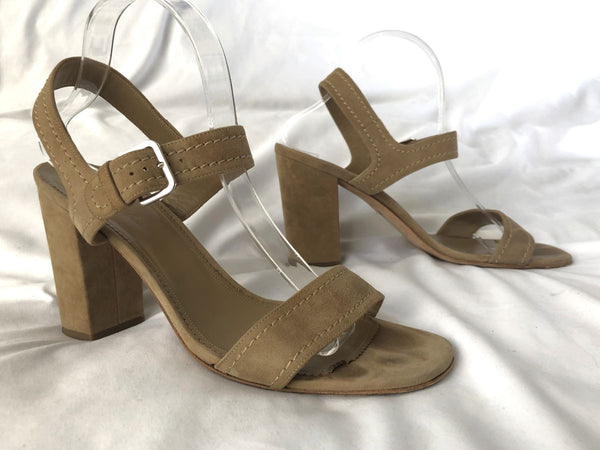 Loro Piana Size 10 Tan Suede Sandals