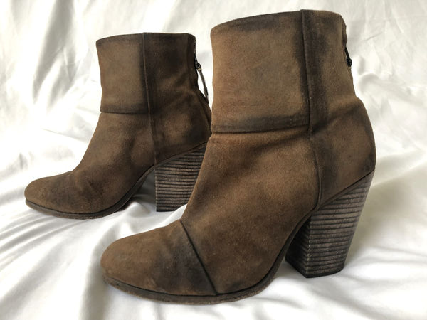 Rag & Bone Newbury Size 6 Brown Suede Booties