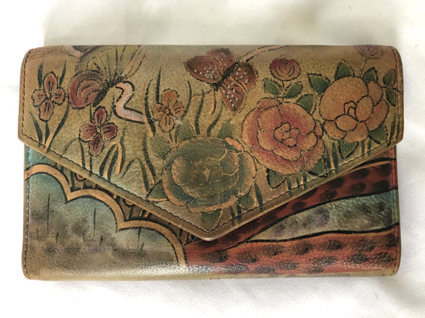 Anuschka Hand Painted Leather Wallet