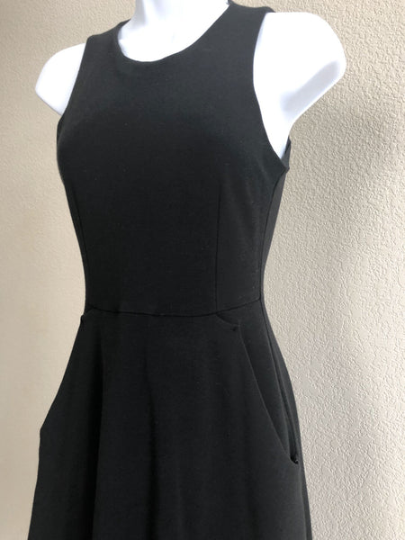 Theory Size 2 Black Fit and Flare Dress