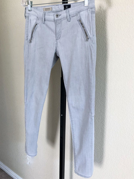 AG Size 6 Gray Moto Jeans