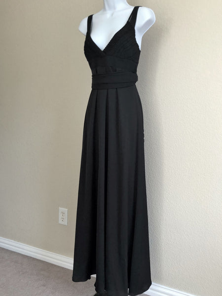 Armani Collezioni Authentic Size 4 Black Silk Gown - RETAILED AT $1,695