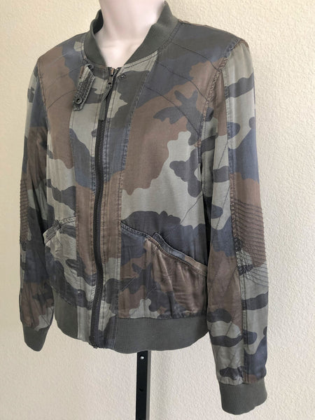 Marrakech Anthropologie SMALL Satin Camo Jacket