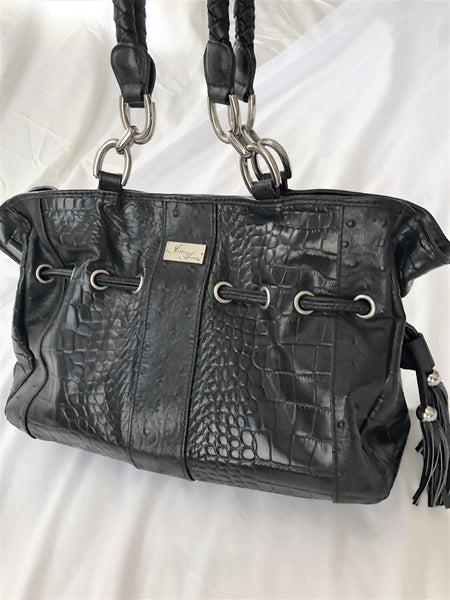 Isabella Adams Black Leather Bag