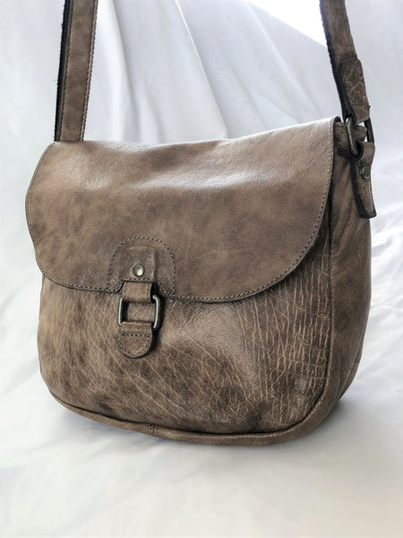 Jack Georges Taupe Leather Cross Body