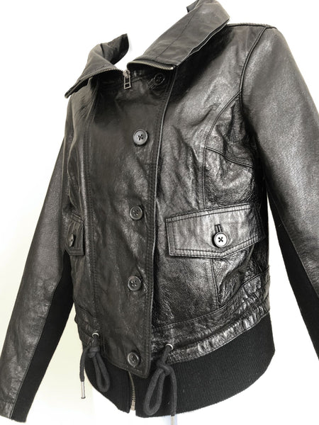 Rezrekshn by Esther Chen MEDIUM Black Leather Jacket