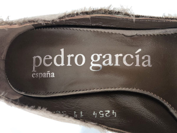 Pedro Garcia Size 5.5 - 6 Brown Satin Frayed Pumps - $525 RETAIL