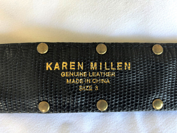 Karen Millen SMALL Black Zebra Pony Hair Belt