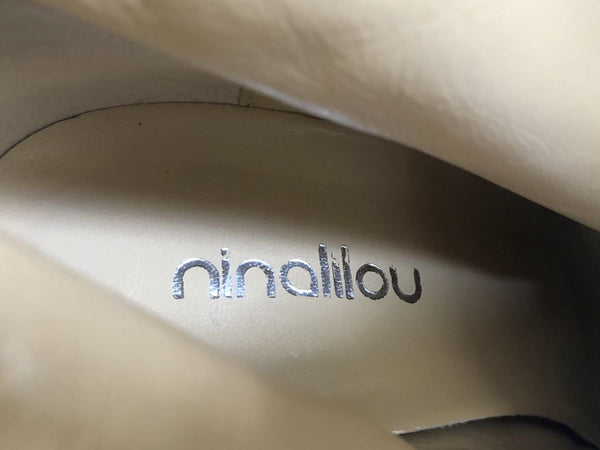 Ninalilou Size 7.5 Italian Luxury Tan Studded Boots - RARE!