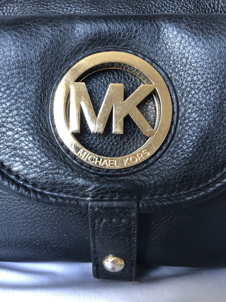 Michael Kors Black Leather Shoulder Bag