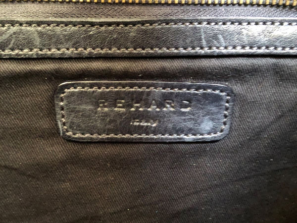 Rehard Italy Black Leather Cross Body Bag
