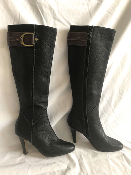 Cole Haan Size 6.5 Sierra Black Leather Boots