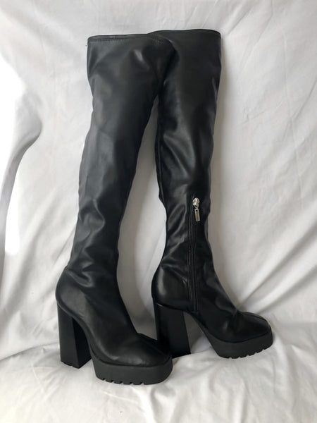 Schutz Darlyn Size 6 Vegan Leather Over the Knee Boots