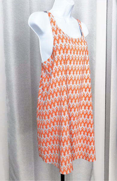 Alice + Olivia Size SMALL Orange and Gray Dress