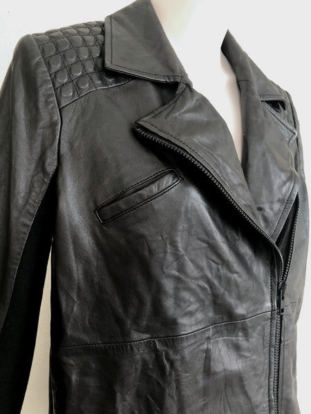 Trouve Nordstrom Size Large Black Leather Jacket - CLEARANCE