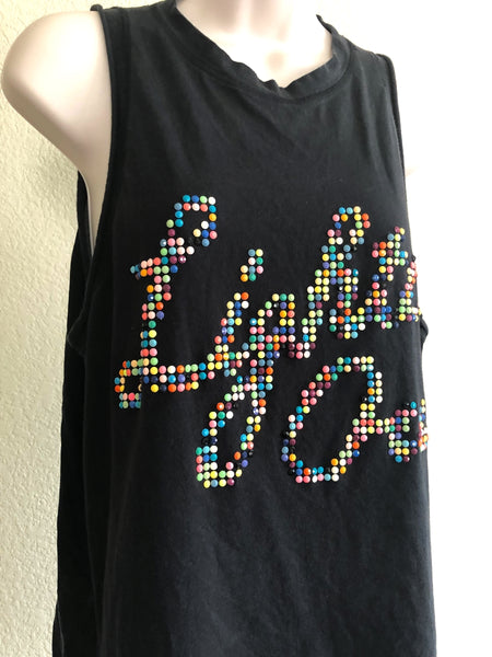 3.1 Phillip Lim SMALL Black Lights Out Tank Top