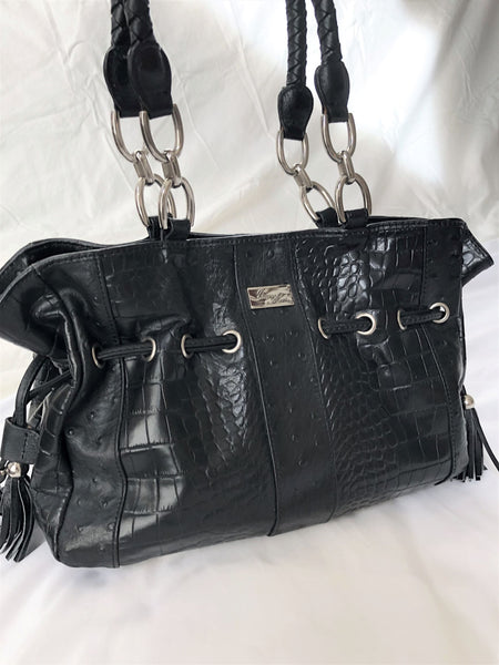 Isabella Adams Black Leather Bag - CLEARANCE