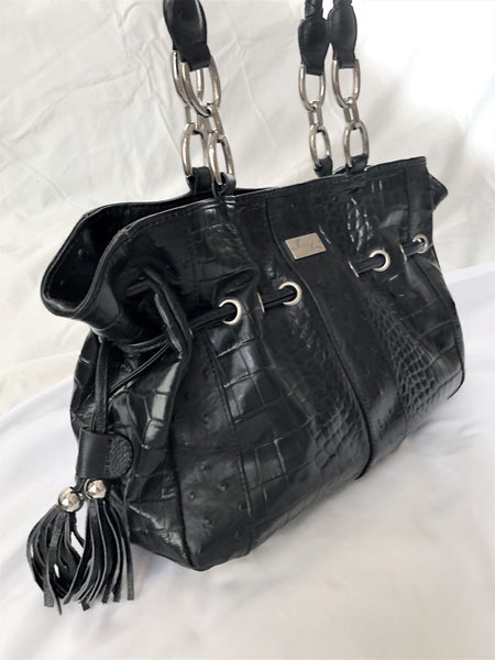 Isabella Adams Black Leather Bag - CLEARANCE