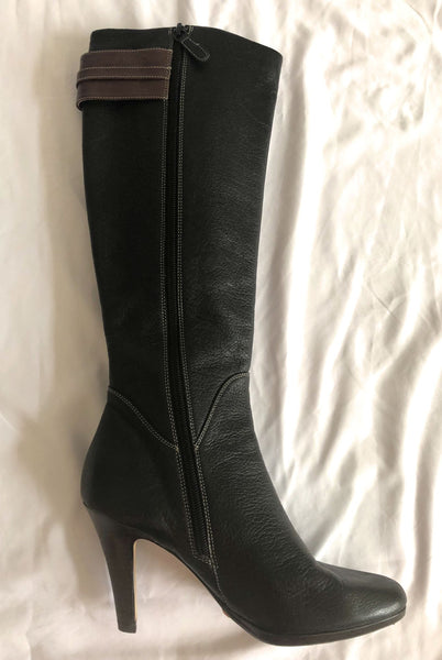 Cole Haan Size 6.5 Sierra Black Leather Boots