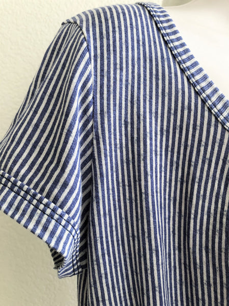 Alexandre Herchcovitch Size Large Blue Stripe Top