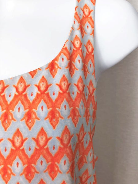 Alice + Olivia Size SMALL Orange and Gray Dress