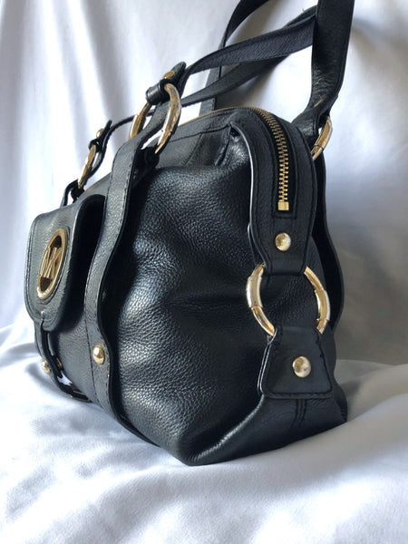 Michael Kors Black Leather Shoulder Bag