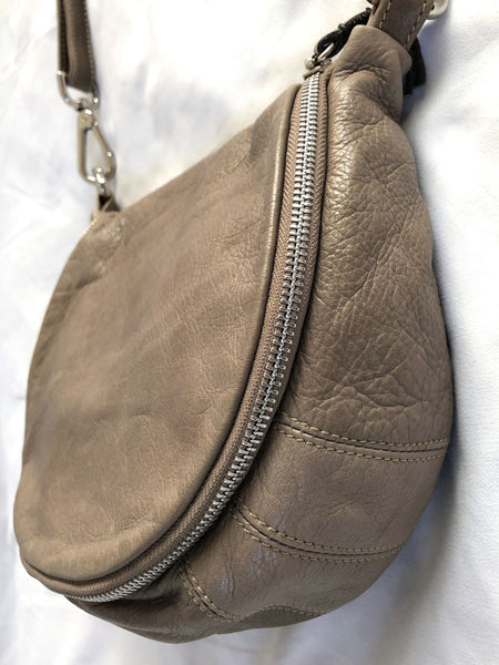 Sundance Gray Leather Cross Body Bag
