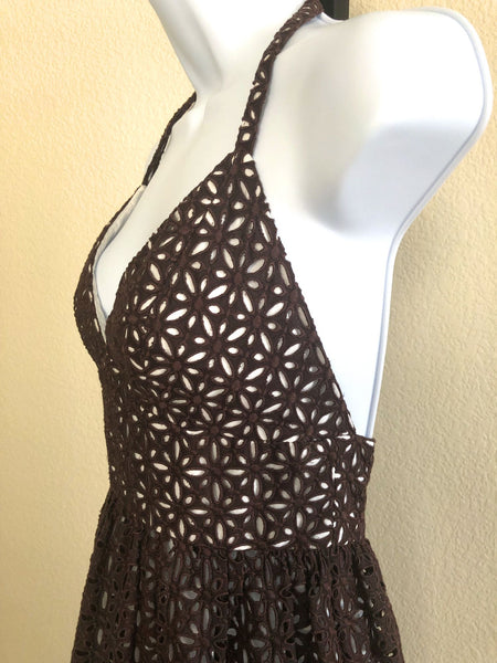 Milly Size 2 Brown Eyelet Lace Dress