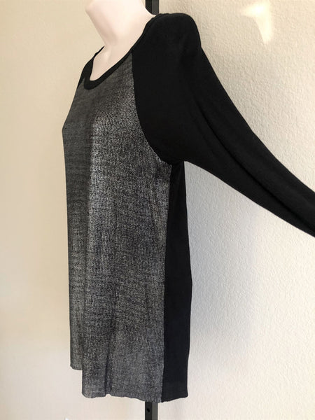 Enza Costa MEDIUM Black and Silver Top