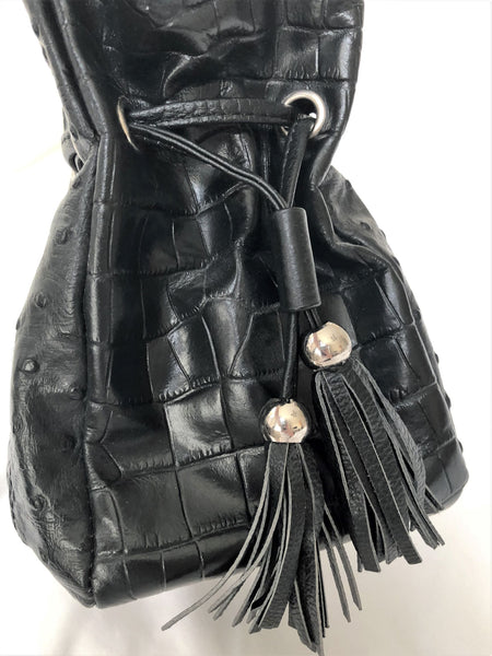 Isabella Adams Black Leather Bag
