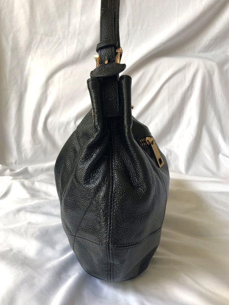 Tiffany & Fred Black Leather Shoulder Bag - CLEARANCE